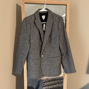 J. Crew Black and White Houndstooth Blazer